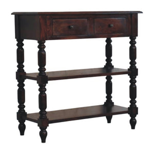 HomeRoots 18" Handcrafted Brown Solid Wood End Table with Drawer & Shelf - Versatile Rustic Accent Piece 719328