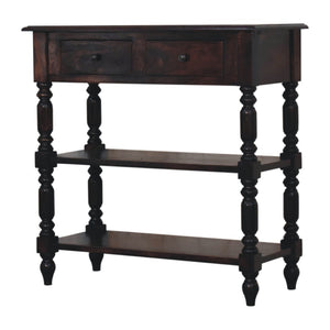 HomeRoots 18" Handcrafted Brown Solid Wood End Table with Drawer & Shelf - Versatile Rustic Accent Piece 719328