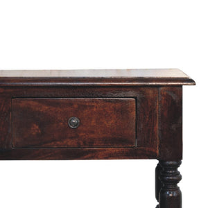 HomeRoots 18" Handcrafted Brown Solid Wood End Table with Drawer & Shelf - Versatile Rustic Accent Piece 719328