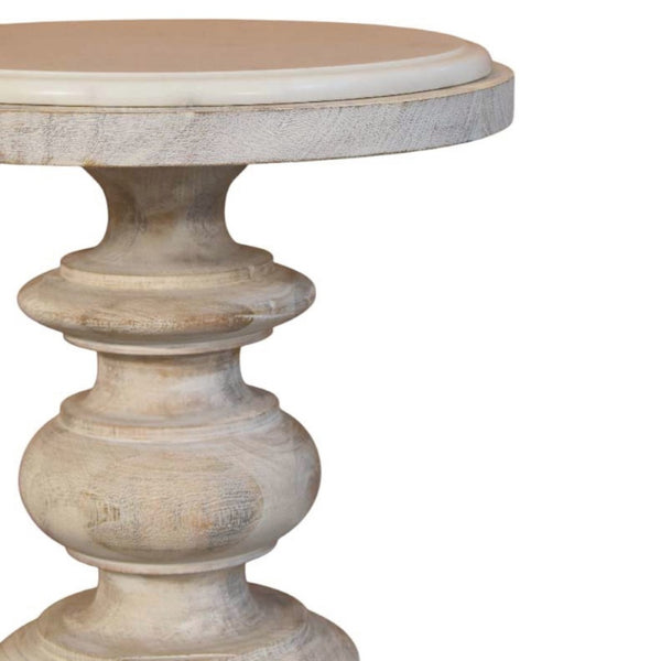 HomeRoots 28" Solid Mango Wood End Table with Drawer & Open Shelf – Stylish, Versatile Accent for Any Room 719330