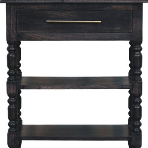 HomeRoots 24" Handcrafted Solid Wood End Table with Drawer & Shelf - Timeless Design for Any Room Decor 719331