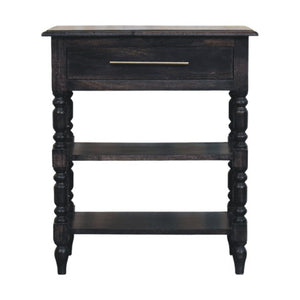 HomeRoots 24" Handcrafted Solid Wood End Table with Drawer & Shelf - Timeless Design for Any Room Decor 719331