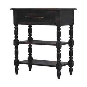 HomeRoots 24" Handcrafted Solid Wood End Table with Drawer & Shelf - Timeless Design for Any Room Decor 719331