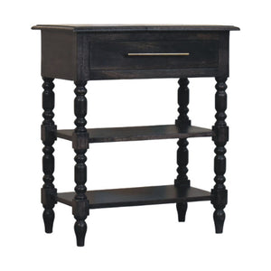 HomeRoots 24" Handcrafted Solid Wood End Table with Drawer & Shelf - Timeless Design for Any Room Decor 719331