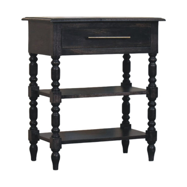 HomeRoots 24" Handcrafted Solid Wood End Table with Drawer & Shelf - Timeless Design for Any Room Decor 719331