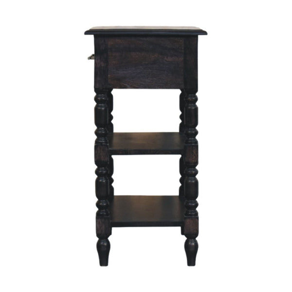 HomeRoots 24" Handcrafted Solid Wood End Table with Drawer & Shelf - Timeless Design for Any Room Decor 719331