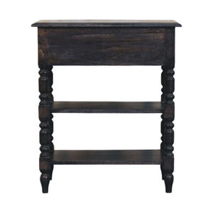 HomeRoots 24" Handcrafted Solid Wood End Table with Drawer & Shelf - Timeless Design for Any Room Decor 719331