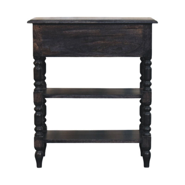 HomeRoots 24" Handcrafted Solid Wood End Table with Drawer & Shelf - Timeless Design for Any Room Decor 719331