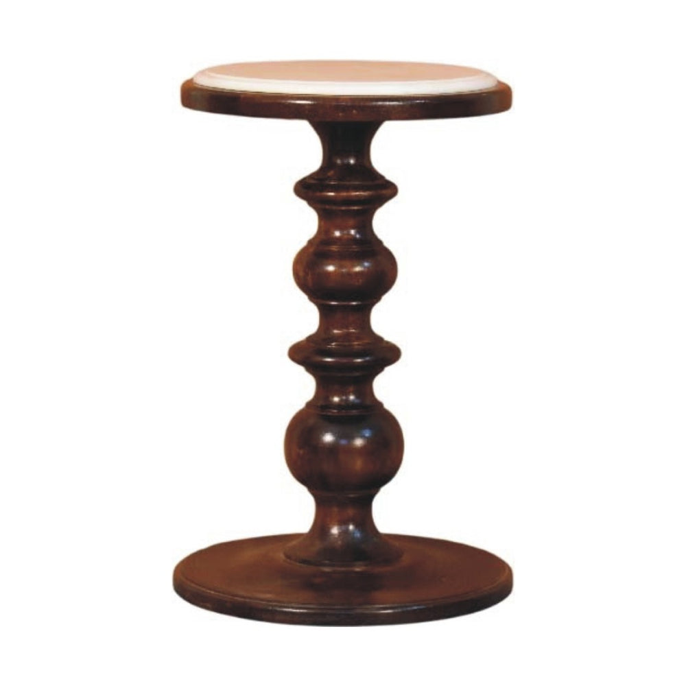 HomeRoots 16" Handcrafted Solid Mango Wood End Table - Versatile, Compact Design with Timeless Brown Finish 719332