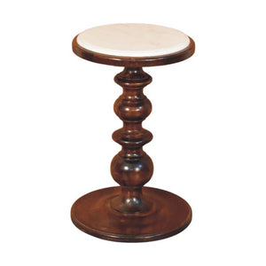 HomeRoots 16" Handcrafted Solid Mango Wood End Table - Versatile, Compact Design with Timeless Brown Finish 719332