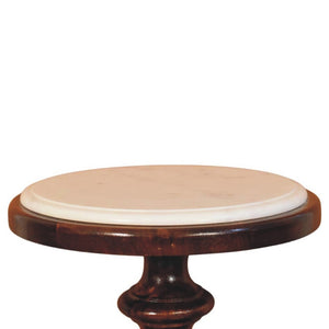 HomeRoots 16" Handcrafted Solid Mango Wood End Table - Versatile, Compact Design with Timeless Brown Finish 719332