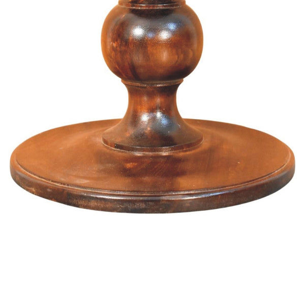 HomeRoots 16" Handcrafted Solid Mango Wood End Table - Versatile, Compact Design with Timeless Brown Finish 719332