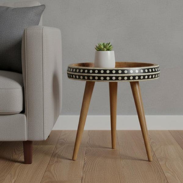 HomeRoots 18" Handcrafted Brown Solid Wood End Table - Versatile Accent Piece for Any Room Décor Style 719333