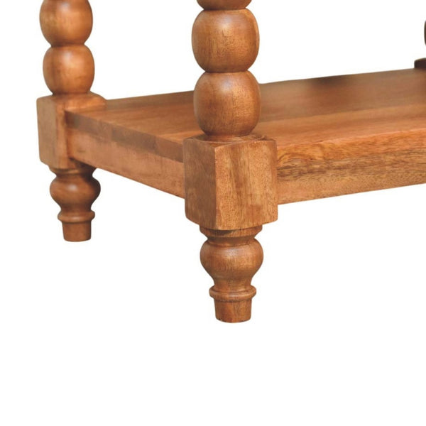 HomeRoots 28" Brown Solid Wood End Table with Drawer & Shelf - Handcrafted Mango Wood, Versatile & Stylish Accent 719336