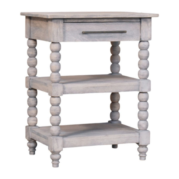 HomeRoots 22" Charming Brown Solid Wood End Table with Drawer & Shelf – Perfect for Home Décor & Storage! 719337