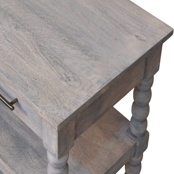 HomeRoots 22" Charming Brown Solid Wood End Table with Drawer & Shelf – Perfect for Home Décor & Storage! 719337