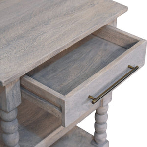 HomeRoots 22" Charming Brown Solid Wood End Table with Drawer & Shelf – Perfect for Home Décor & Storage! 719337