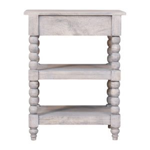 HomeRoots 22" Charming Brown Solid Wood End Table with Drawer & Shelf – Perfect for Home Décor & Storage! 719337