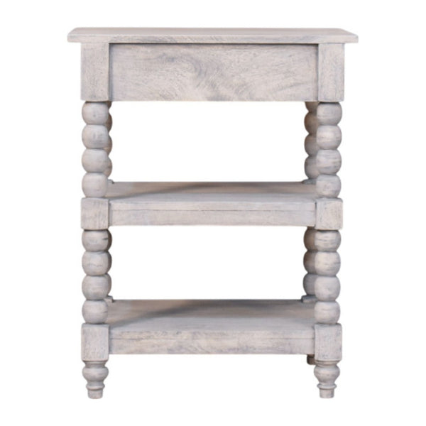 HomeRoots 22" Charming Brown Solid Wood End Table with Drawer & Shelf – Perfect for Home Décor & Storage! 719337