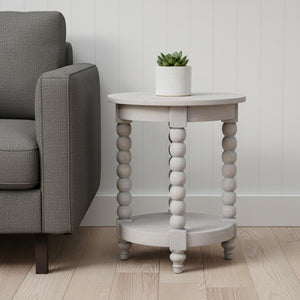 HomeRoots 35" Handcrafted Brown Solid Wood End Table with Drawer & Shelf for Stylish Home Organization 719338