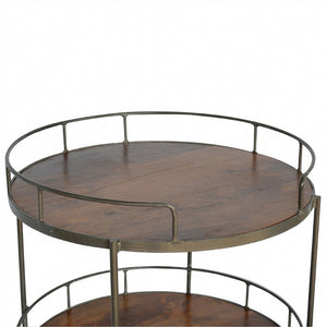 HomeRoots 24" Handcrafted Brown Solid Wood End Table with Drawer & Shelf – Versatile, Timeless Design for Any Room 719339