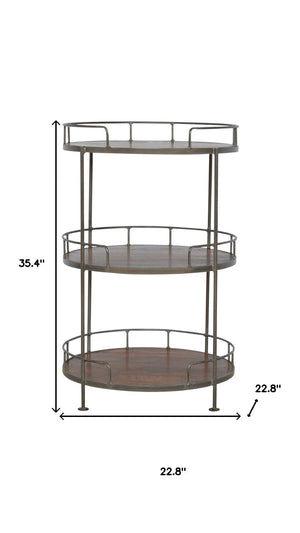 HomeRoots 24" Handcrafted Brown Solid Wood End Table with Drawer & Shelf – Versatile, Timeless Design for Any Room 719339