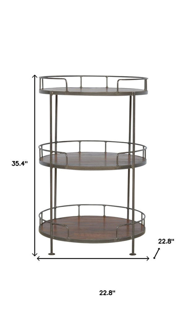 HomeRoots 24" Handcrafted Brown Solid Wood End Table with Drawer & Shelf – Versatile, Timeless Design for Any Room 719339