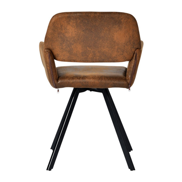 HomeRoots Set of Two Stylish Green & Brown Velvet Dining Chairs with Sturdy Steel Frame for Versatile Use 719345