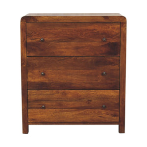HomeRoots 28" Brown Solid Wood Sideboard with Three Drawers – Stylish Storage for Modern & Transitional Spaces 719348