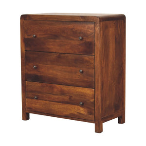 HomeRoots 28" Brown Solid Wood Sideboard with Three Drawers – Stylish Storage for Modern & Transitional Spaces 719348
