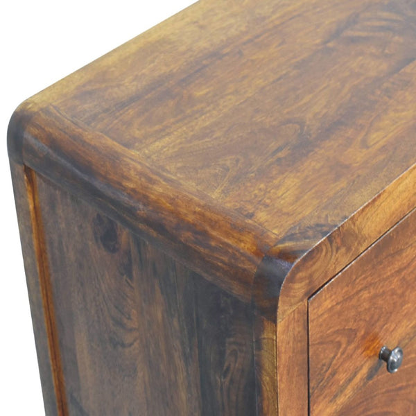 HomeRoots 28" Brown Solid Wood Sideboard with Three Drawers – Stylish Storage for Modern & Transitional Spaces 719348