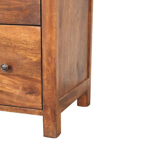 HomeRoots 28" Brown Solid Wood Sideboard with Three Drawers – Stylish Storage for Modern & Transitional Spaces 719348