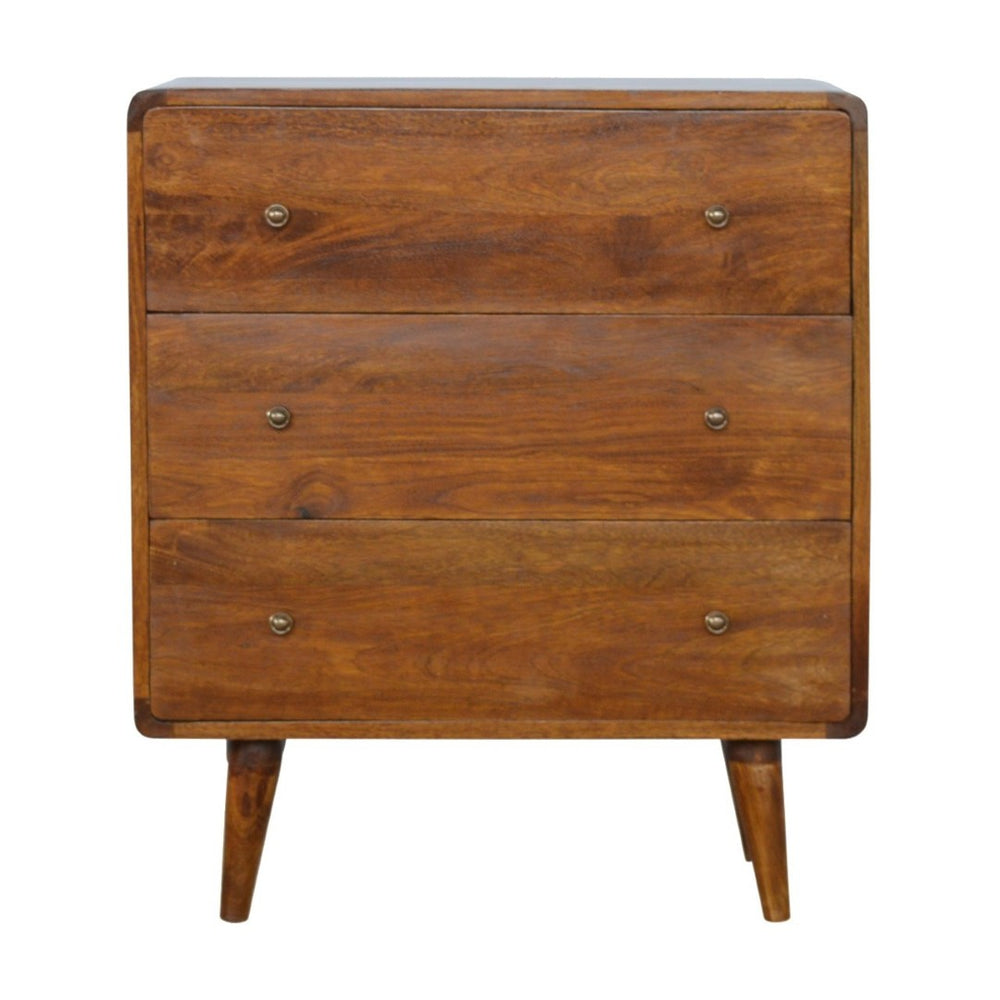 HomeRoots 24" Solid Wood Sideboard in Rich Brown Finish - Stylish Storage Solution for Every Room & Occasion 719349