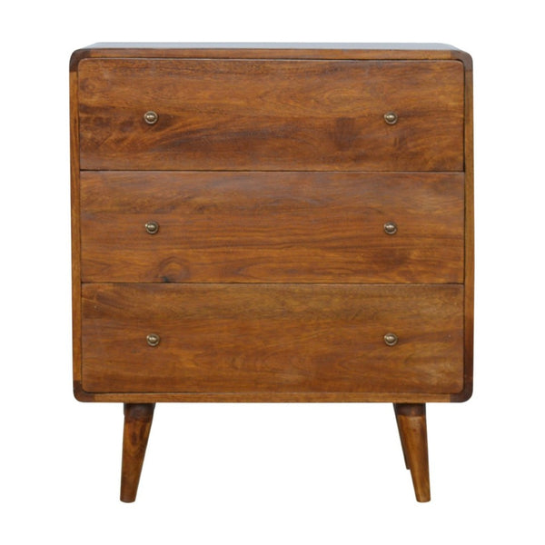 HomeRoots 24" Solid Wood Sideboard in Rich Brown Finish - Stylish Storage Solution for Every Room & Occasion 719349