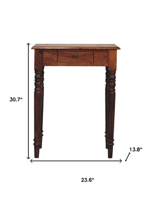 HomeRoots 28" Brown Solid Wood Sideboard with 3 Drawers - Stylish Storage Solution for Any Room Decor 719350