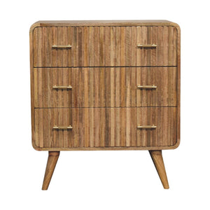 HomeRoots 28" Brown Solid Wood Sideboard with Two Drawers - Stylish, Versatile Storage for Any Room Decor! 719351