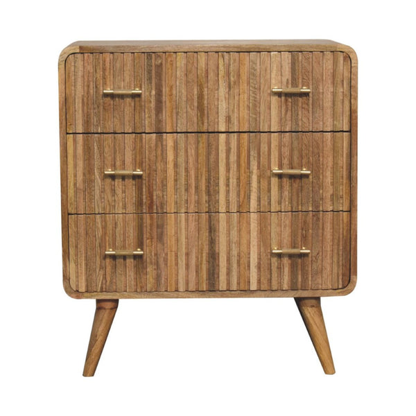 HomeRoots 28" Brown Solid Wood Sideboard with Two Drawers - Stylish, Versatile Storage for Any Room Decor! 719351