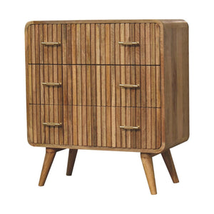 HomeRoots 28" Brown Solid Wood Sideboard with Two Drawers - Stylish, Versatile Storage for Any Room Decor! 719351