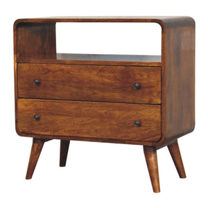 HomeRoots 32" Brown Solid Wood Three Drawer Sideboard - Stylish Storage for Every Room, Modern Design & Durability 719352