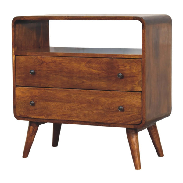 HomeRoots 32" Brown Solid Wood Three Drawer Sideboard - Stylish Storage for Every Room, Modern Design & Durability 719352