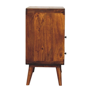 HomeRoots 32" Brown Solid Wood Three Drawer Sideboard - Stylish Storage for Every Room, Modern Design & Durability 719352