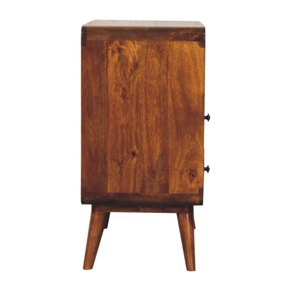 HomeRoots 32" Brown Solid Wood Three Drawer Sideboard - Stylish Storage for Every Room, Modern Design & Durability 719352