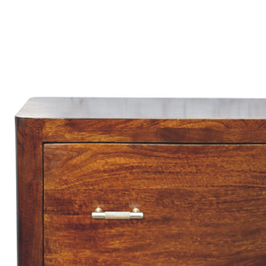 HomeRoots 28" Brown Solid Wood Sideboard with Three Drawers - Stylish Storage Solution for Every Room! 719353