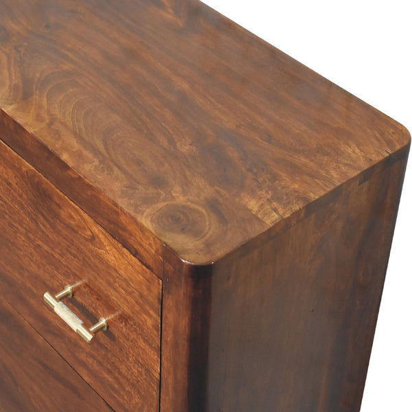 HomeRoots 28" Brown Solid Wood Sideboard with Three Drawers - Stylish Storage Solution for Every Room! 719353