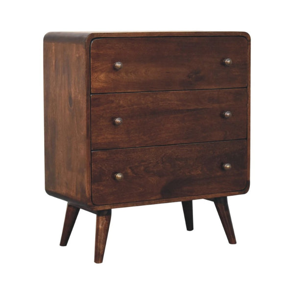 HomeRoots 28" Brown Solid Wood Sideboard with Three Drawers – Stylish Storage Solution for Any Room 719354