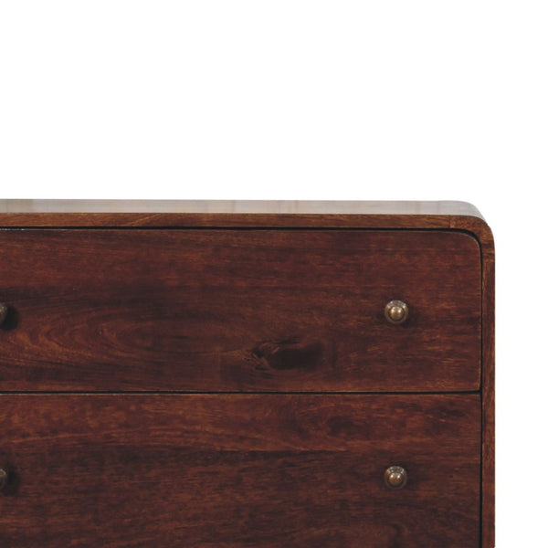 HomeRoots 28" Brown Solid Wood Sideboard with Three Drawers – Stylish Storage Solution for Any Room 719354