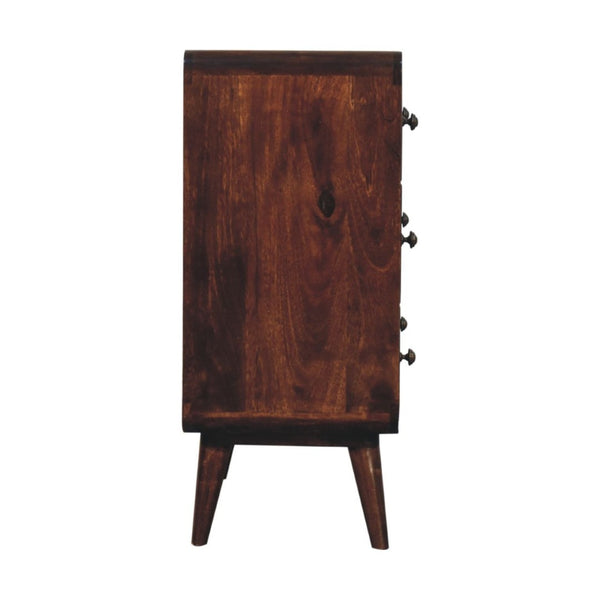 HomeRoots 28" Brown Solid Wood Sideboard with Three Drawers – Stylish Storage Solution for Any Room 719354