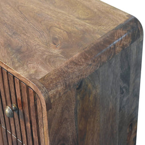 HomeRoots 32" Elegant Brown Solid Wood Sideboard with Three Drawers for Stylish Storage in Any Room 719355