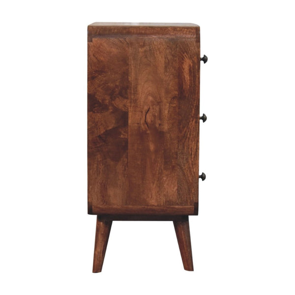 HomeRoots 32" Elegant Brown Solid Wood Sideboard with Three Drawers for Stylish Storage in Any Room 719355