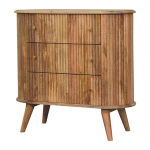 HomeRoots 35" Brown Solid Wood Sideboard with Three Drawers - Stylish, Durable Storage for Every Room 719356